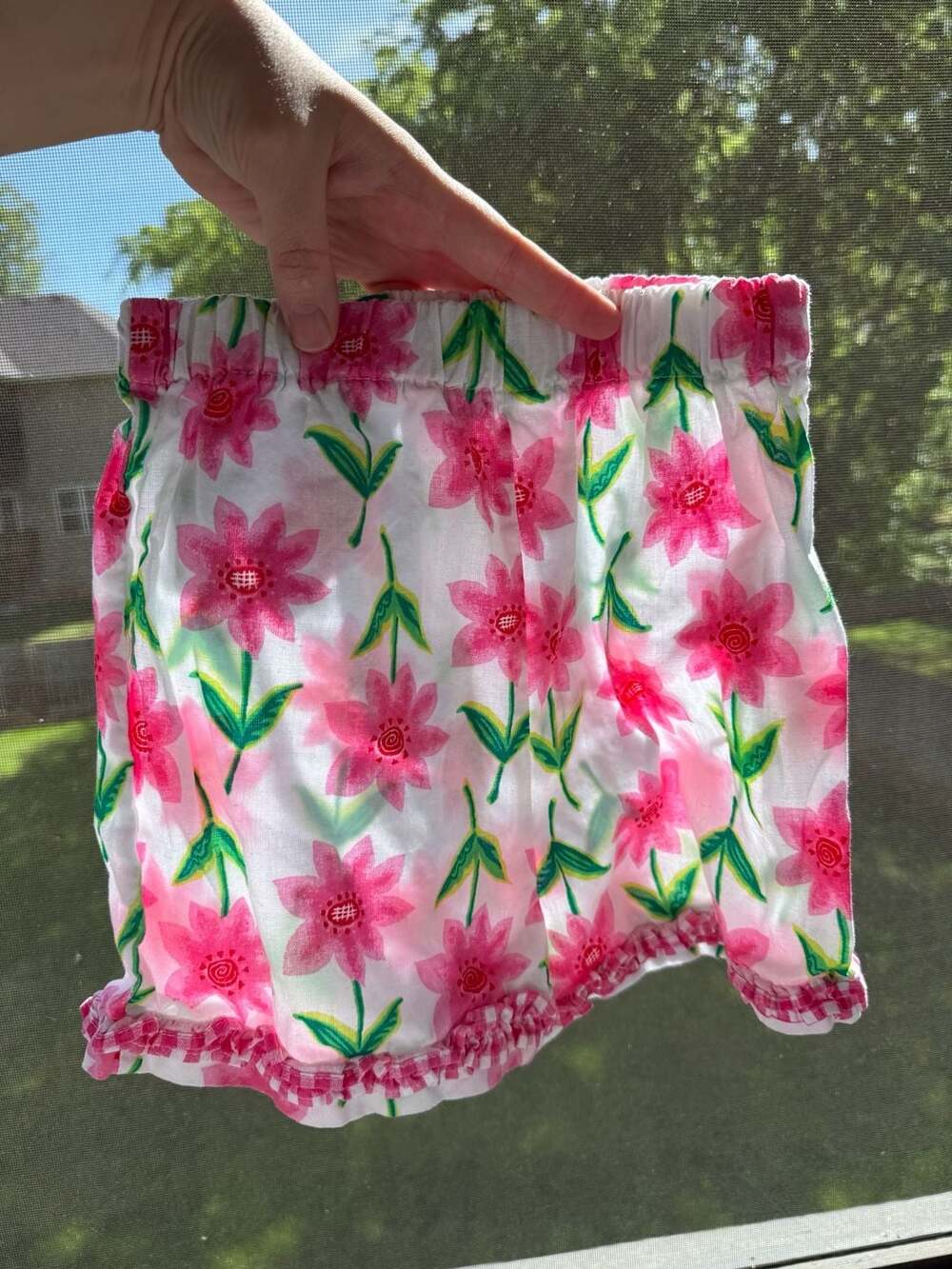 Y2K Girls Floral Ruffle Shorts Size 6 Youth